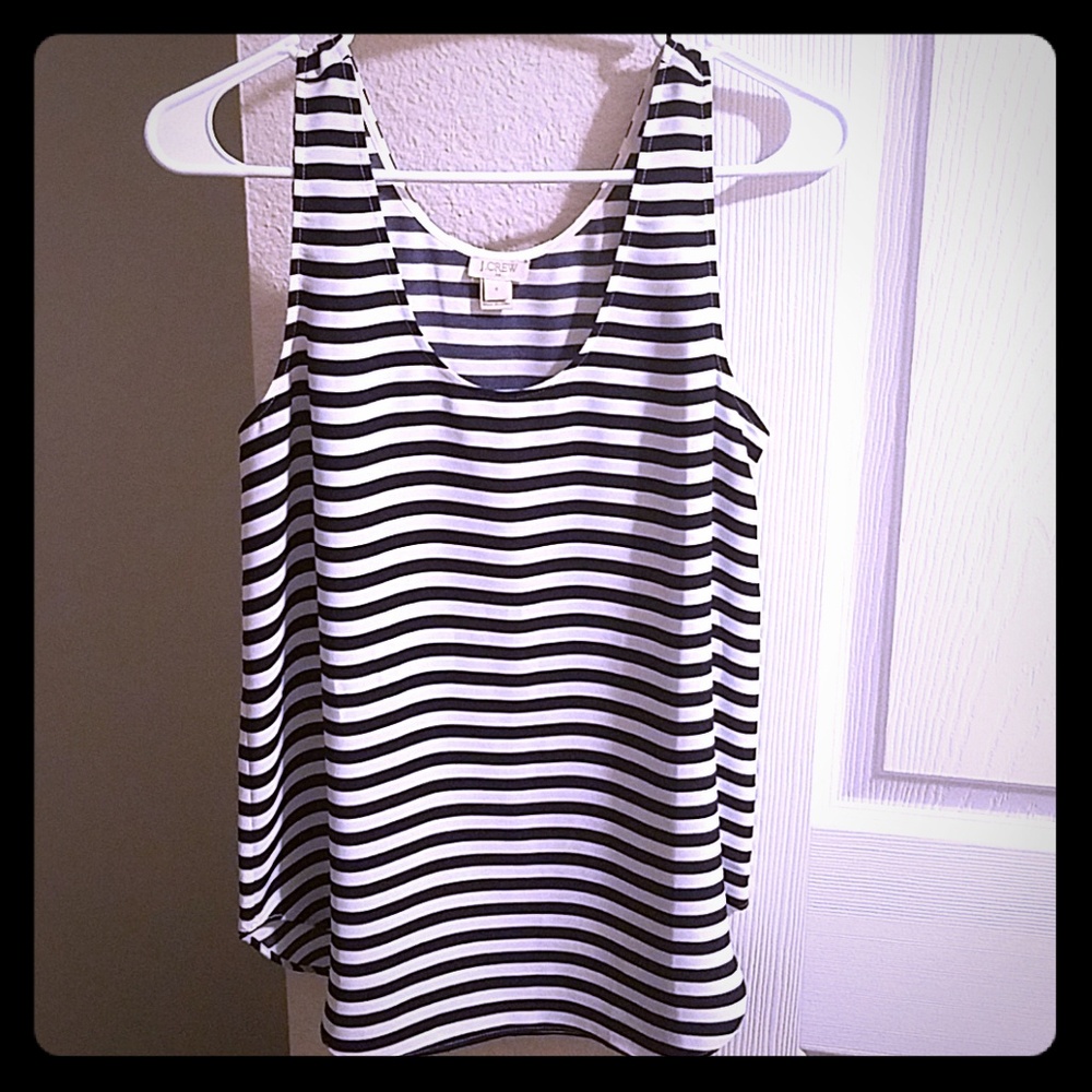 J. Crew blue striped tank